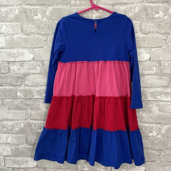 Hanna Andersson Blue and Pink Tiered Colorblock Dress - Picture 2 of 5